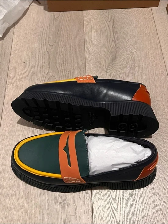 Charlotte Stone Adam Platform Loafers Multi Color Leather Size 9 NIB - Picture 2 of 6